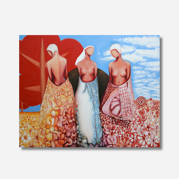 The Girl. The Woman. The Whore. Art series, Bold oil painting by Michelle Macnamara, Byron bay Artist - Thom Gallery