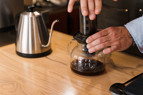 Making coffee with AeroPress