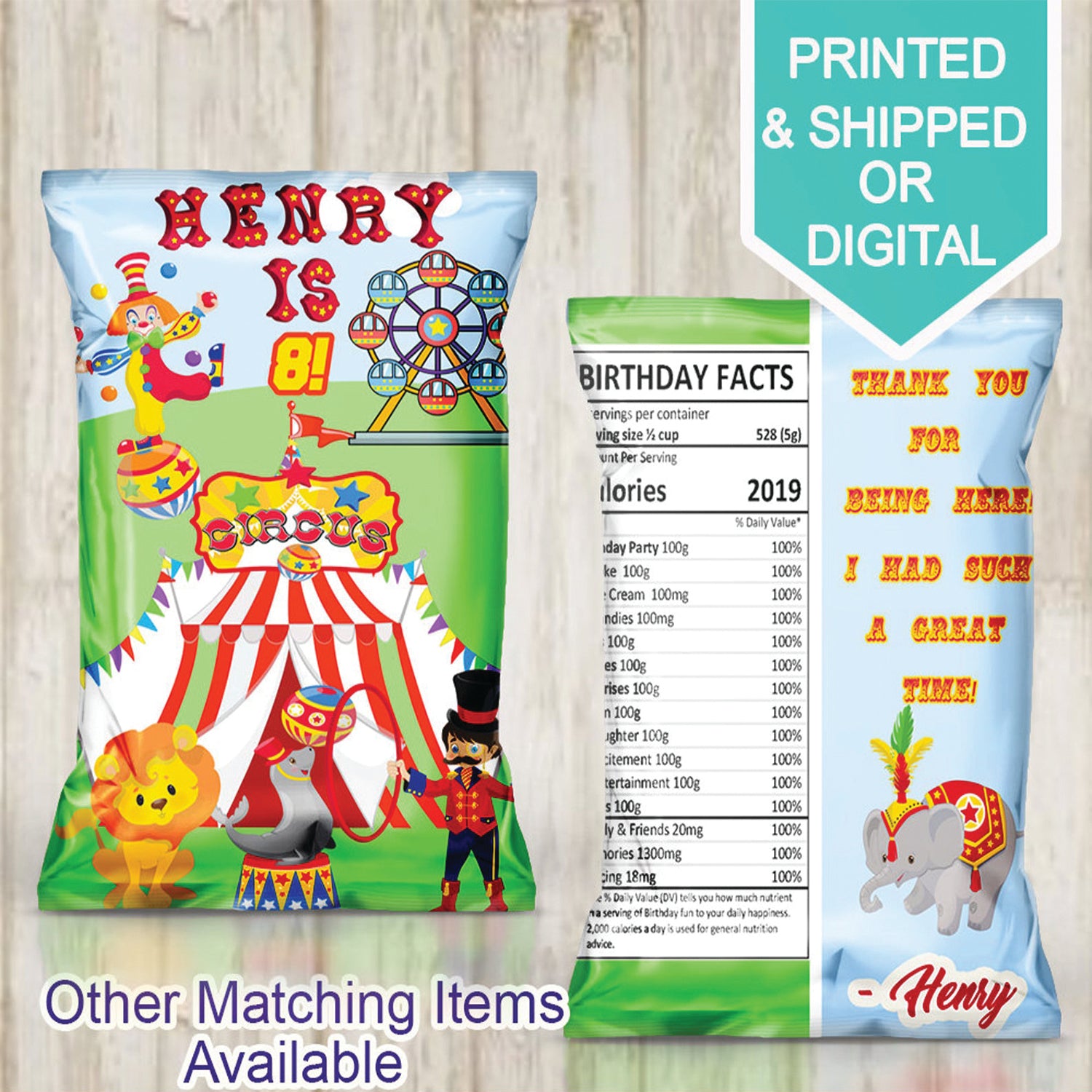 Two wild birthday party chip bags/wrappers-jungle party favors-safari –  Personalize Our Party