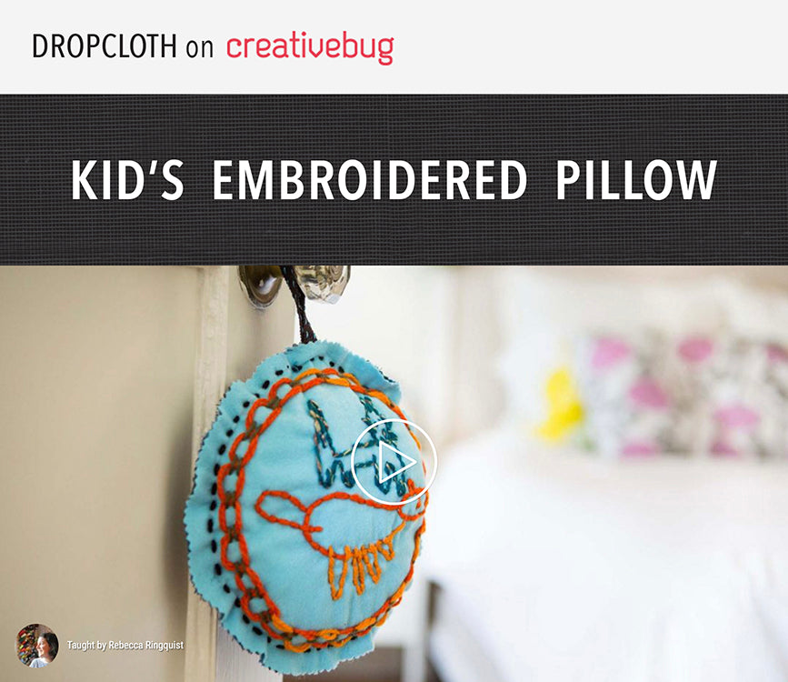 Embroidered Pillow for Kids