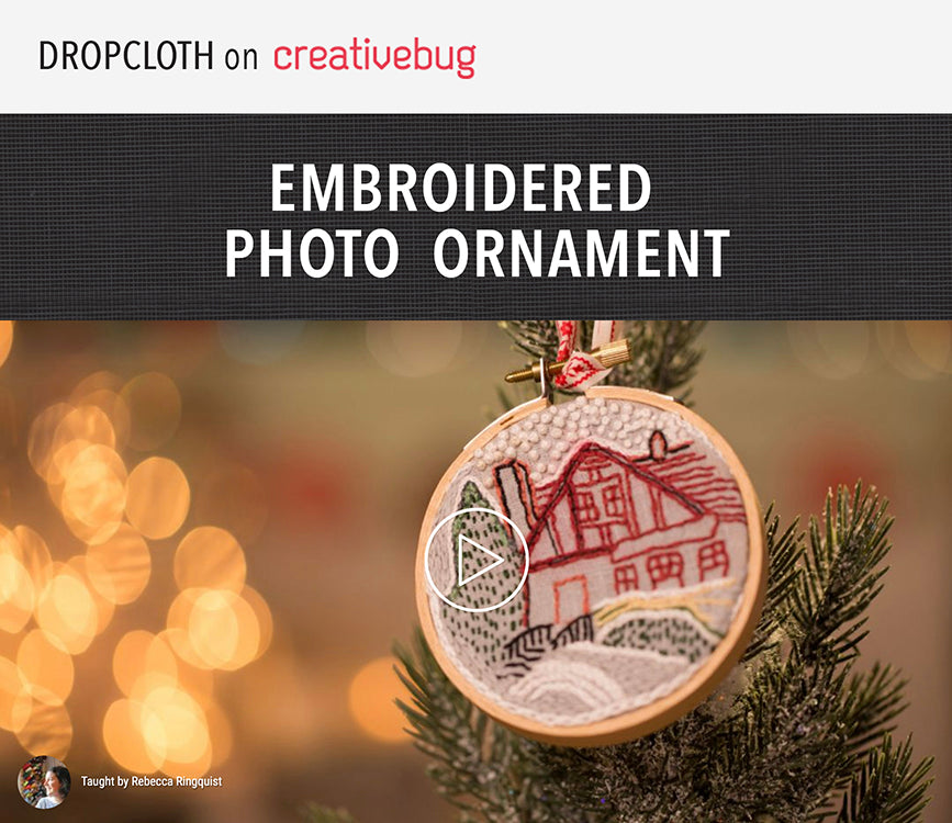 Embroidered Photo Christmas Ornament