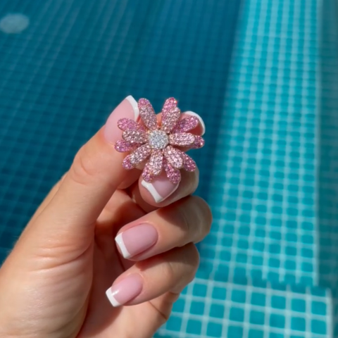 Mini Pink Sapphire Heart Ring