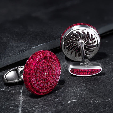 Full Baguette Brilliant Rubies Cufflinks