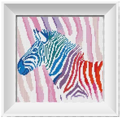 Diamond painting- Kleurijk Paard- 30*30cm