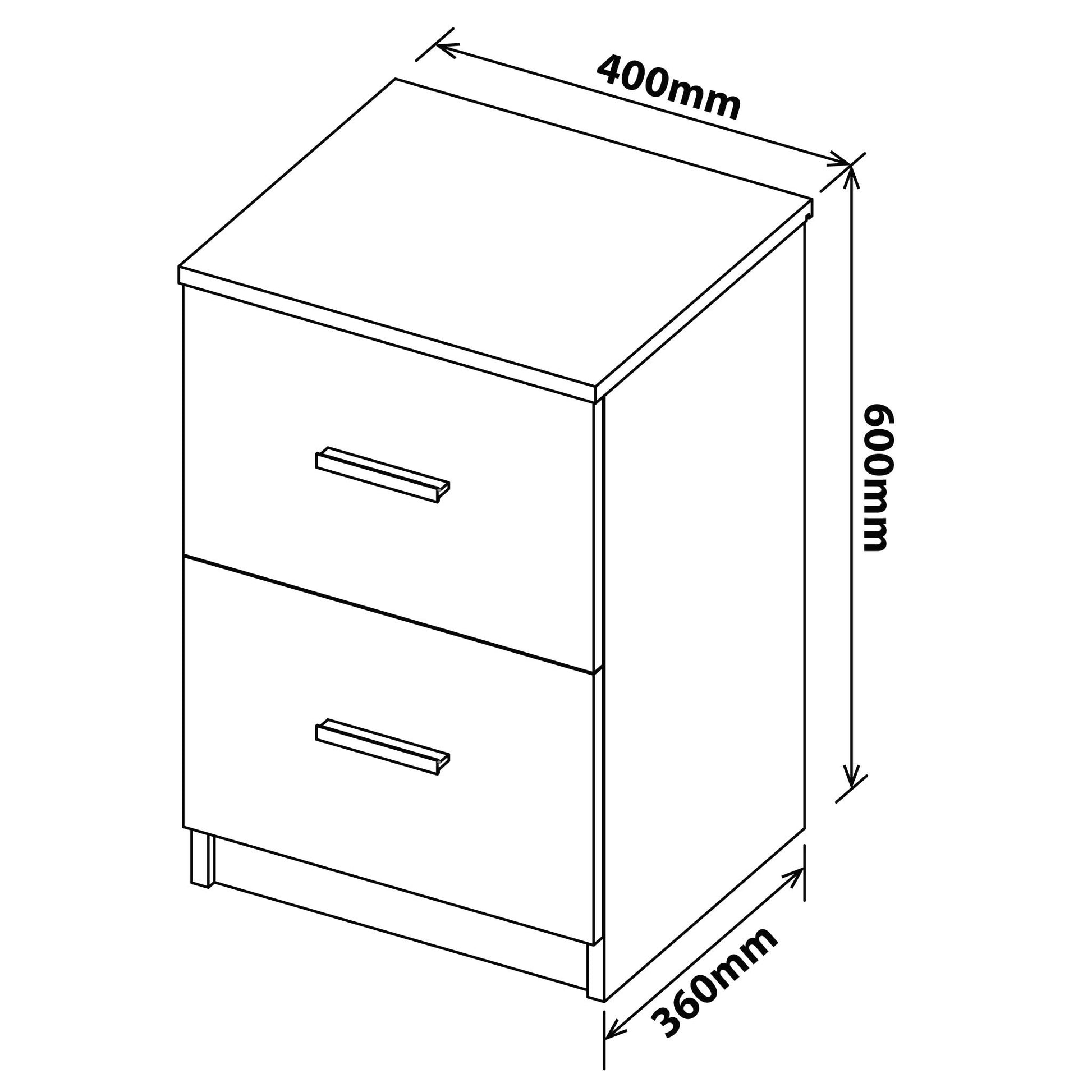 Denver Furniture Small 2 Drawer Cabinet – Pennyware Distributors