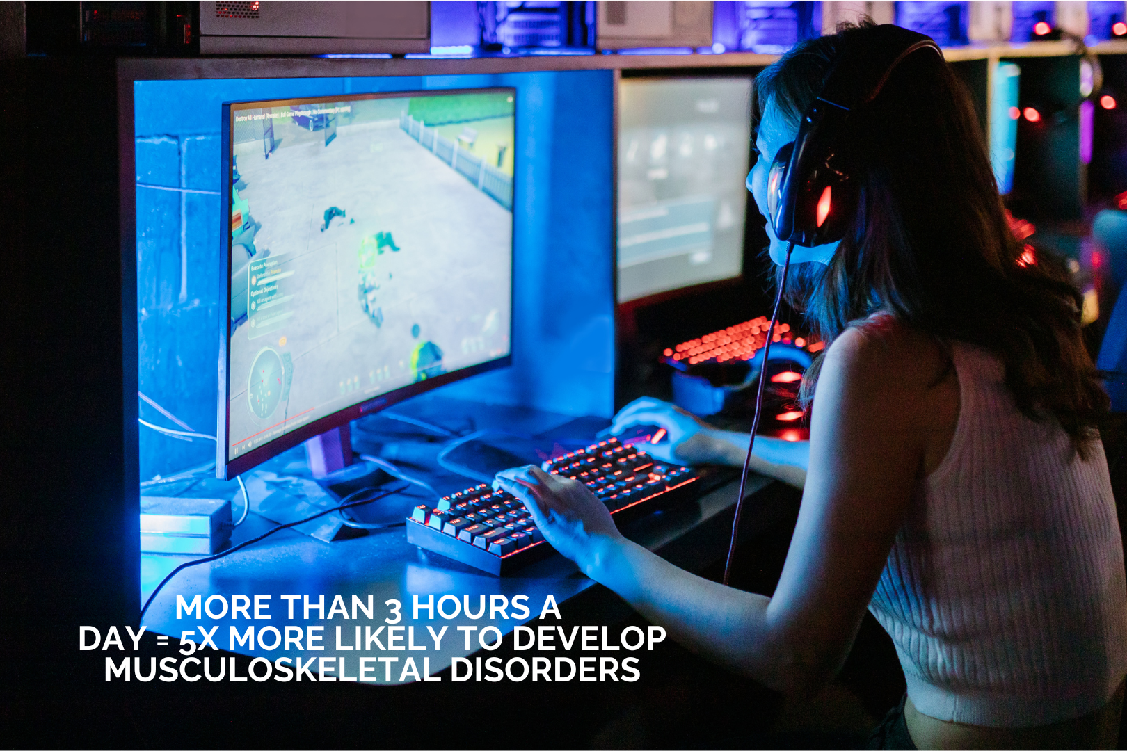 gamers who play more than 3 hours per day increase their odds of developing musculoskeletal disorders by more than 5X?