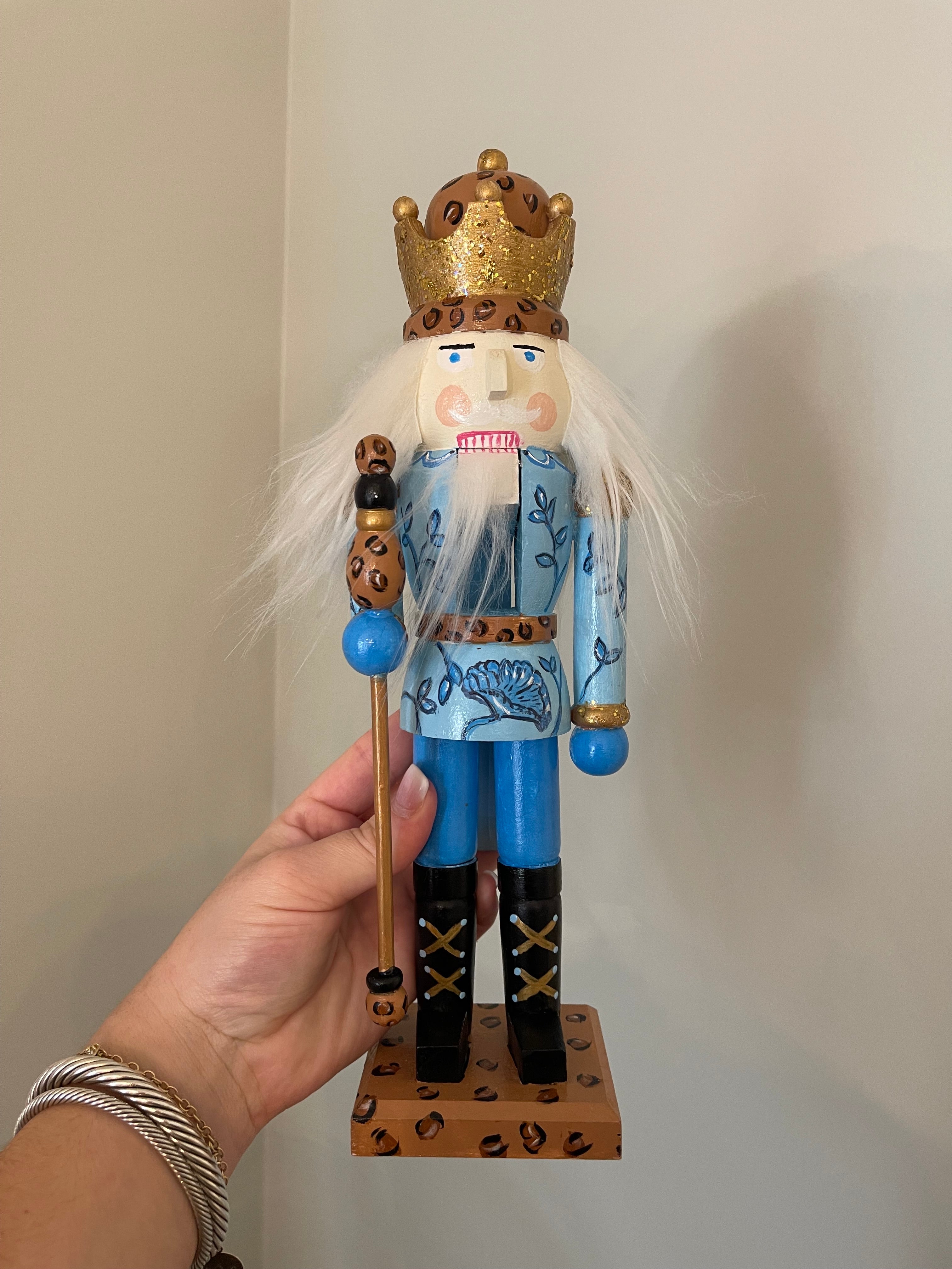 small blue bloom nutcracker
