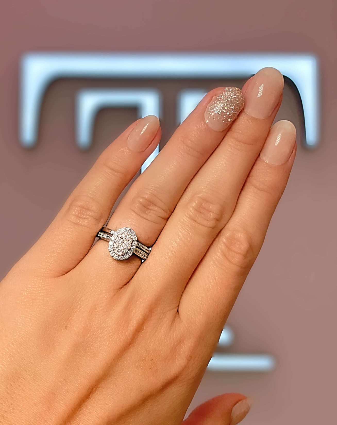 engagement ring in finger