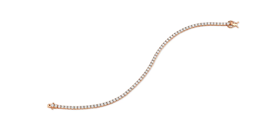 Rose gold diamond tennis bracelet