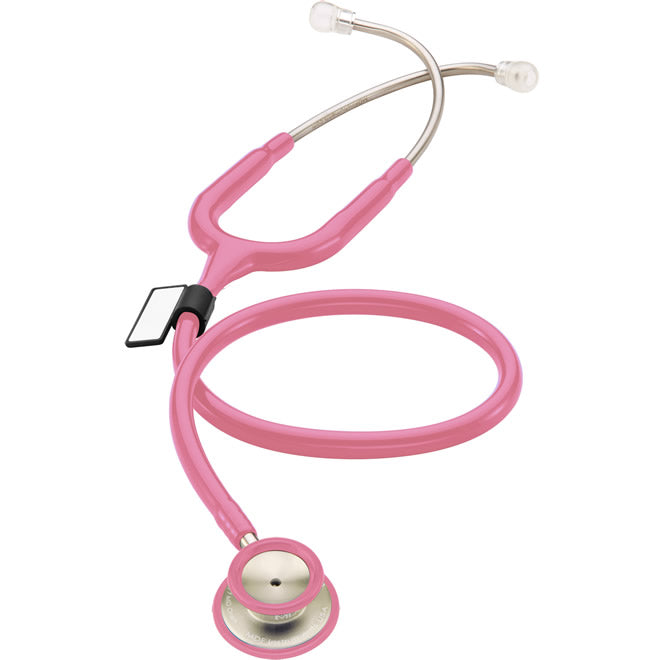 ER Stethoscope Heart Emergency Room White With Pink Felt Badge