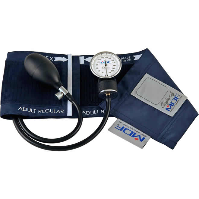 Medline Handheld Aneroid Sphygmomanometers PVC Adult Blue - Office