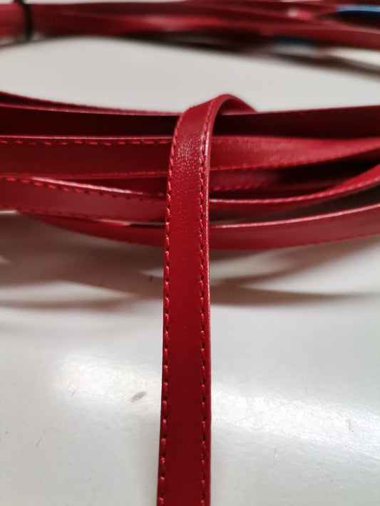 Leather stitched straps width 2,5cm ( 6 oz), Genuine full grain double face  leather straps, Leather strips, Straps for bags and DIY