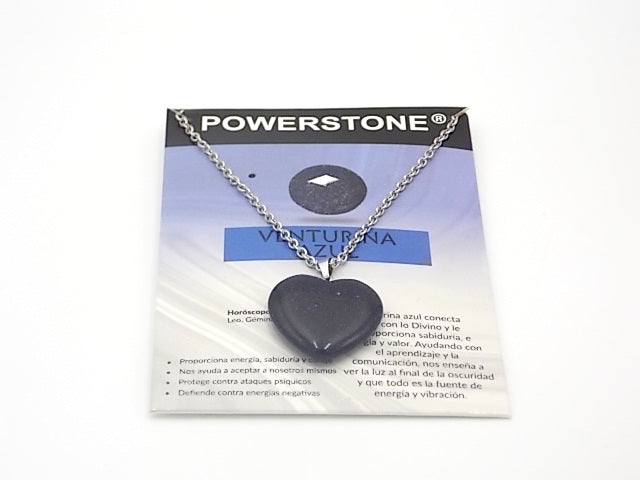 Microprocesador Asesor Globo Colgante de piedra natural de Venturina azul en forma de Corazón de 30 –  Powerstone-ES