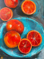 'Blood Oranges' Contemporary Still Life by Emma Sherry