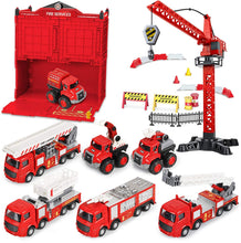 Load image into Gallery viewer, 7pcs Fire Truck Toy Playsets for 3 4 5 6 Years Old Boys

