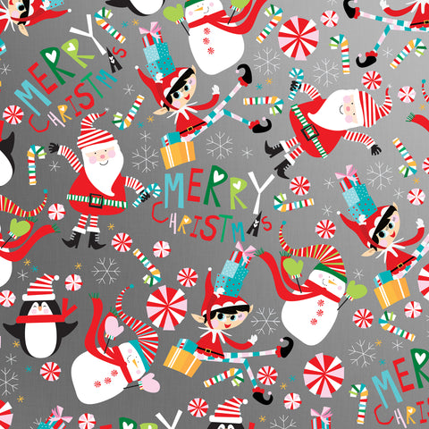 Jillson & Roberts Jumbo Gift Wrap - Bright Santa