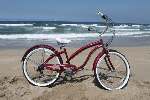 firmstrong bella classic 7 speed women's beach cruiser bike