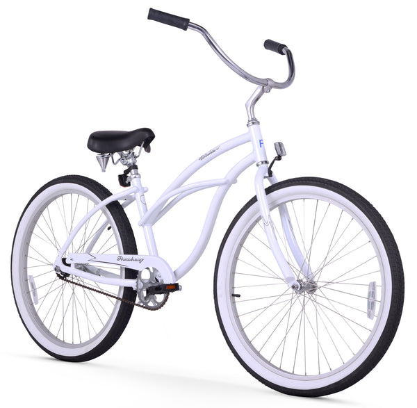 all white beach cruiser