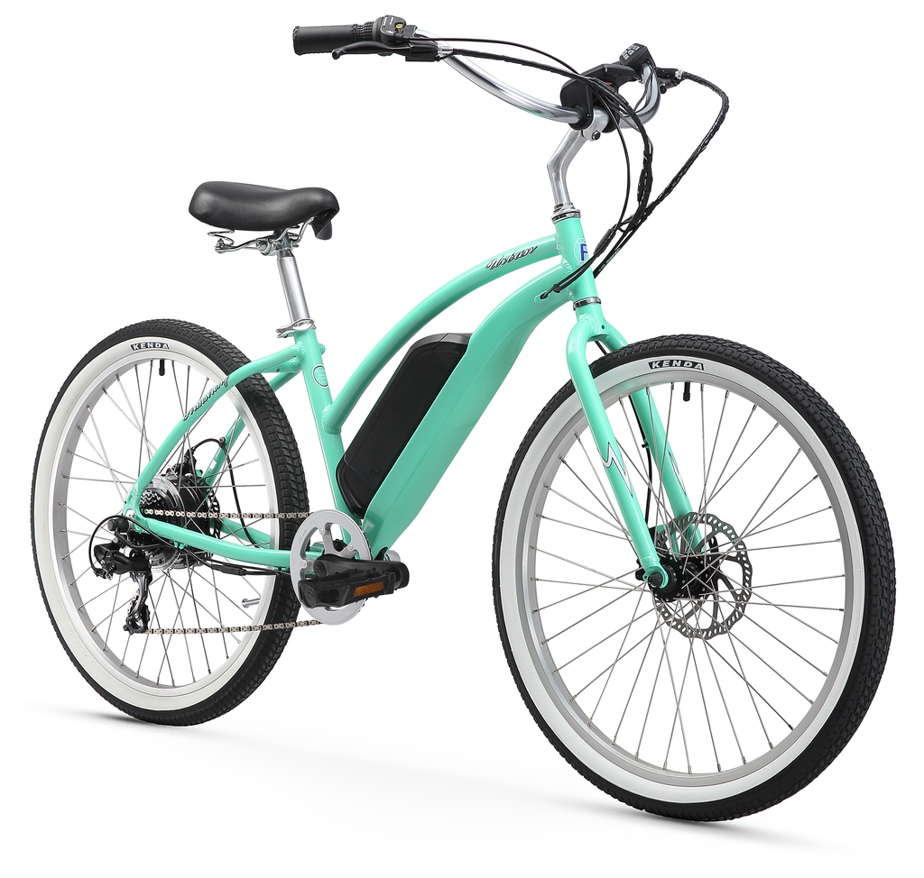 mint green electric bike