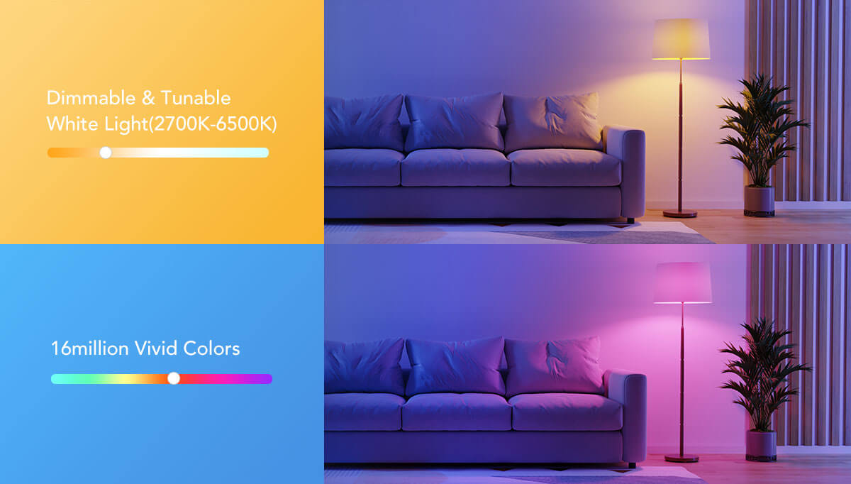 Govee H6009 Ampoule LED intelligente RGBWW, Lampe à LED Wifi