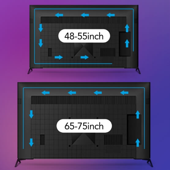 Govee TV RGBIC Neon LED Backlight for TV & Monitor 9.84ft for 48