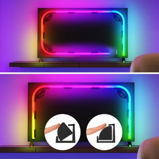 Govee TV RGBIC Neon LED Backlight for TV & Monitor 9.84ft for 48-55 inch &  65-75 inch TVs, Works with Alexa,hey Google & Govee Home APP, Music Sync 