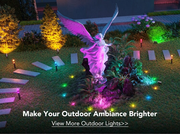 Lot de 2 spots LED de jardin Govee - Etanche IP65, Alexa, Chang. de Couleur  RGBIC, 500lm LED WiFi (Vendeur tiers) –