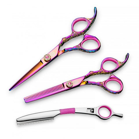 Pink hair shears Saki Kohana