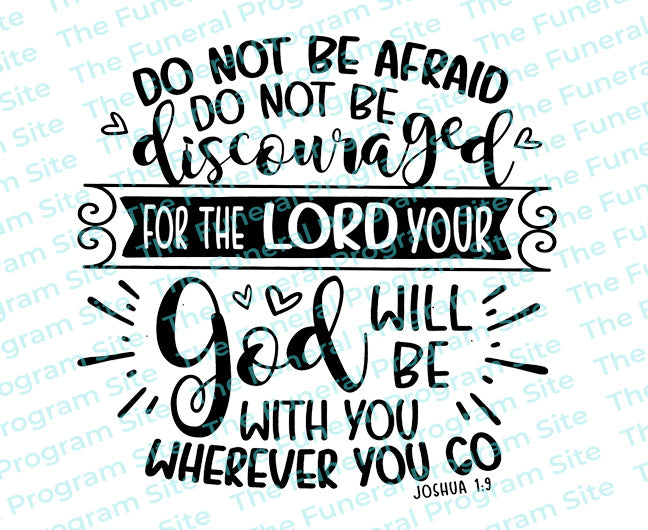Be With You Bible Verse Word Art