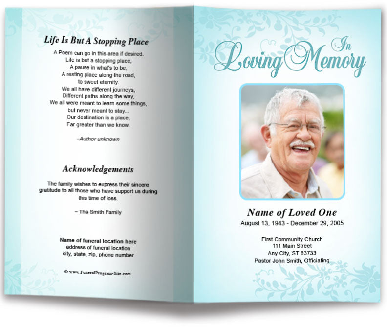 Ceasar Funeral Program Template | DIY Funeral Programs