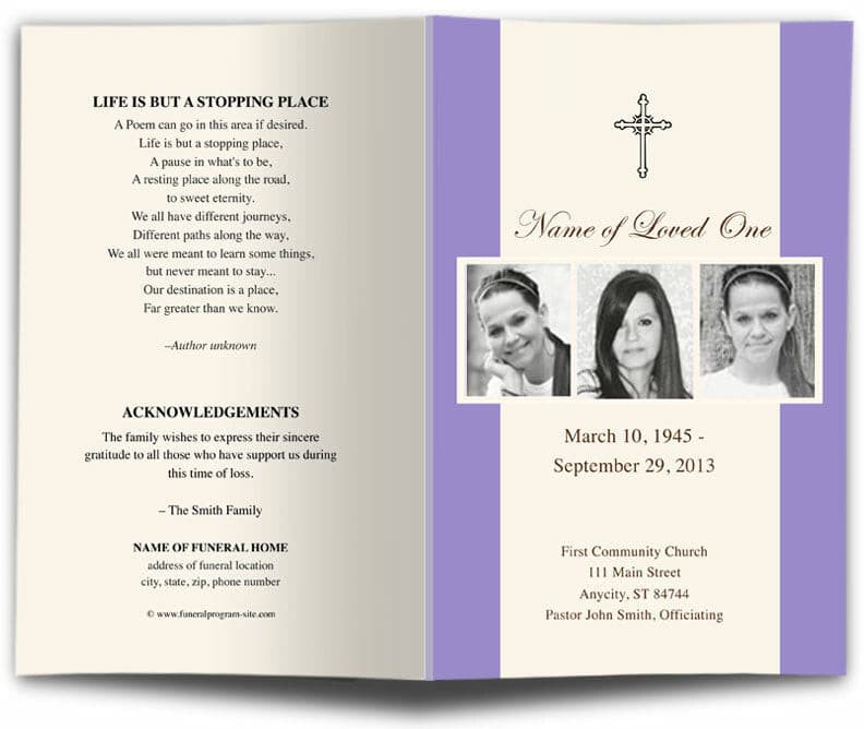 McKinney Funeral Program Template