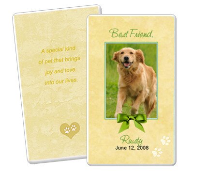 Peach Pet Memorial Card Design & Printing (Pack of 50) – The Funeral  Program Site