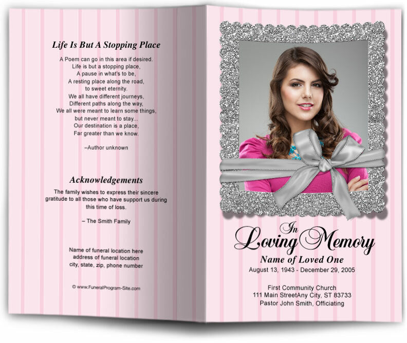 Celina Funeral Program Template Image