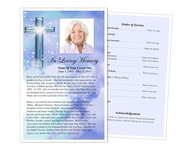 Adoration Funeral Flyer Template