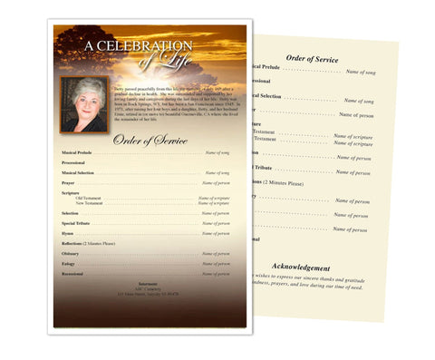 Renewal Funeral Flyer Template.