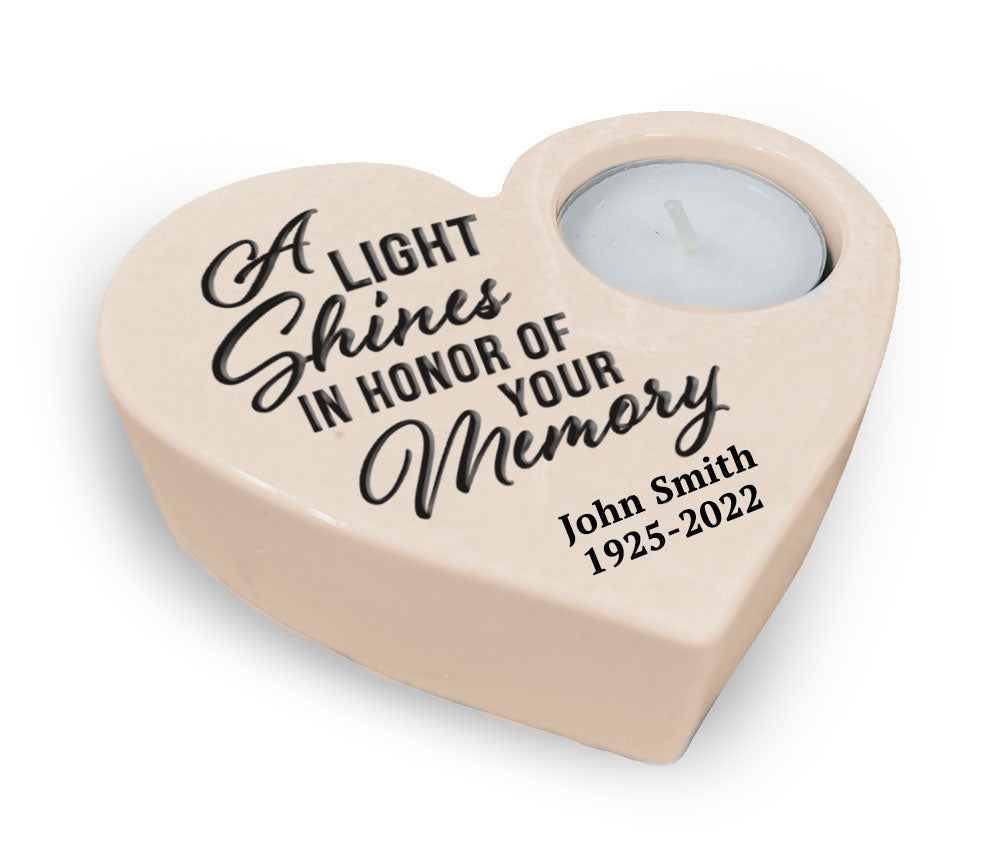 Stone Memorial Tea Light Candle Holder