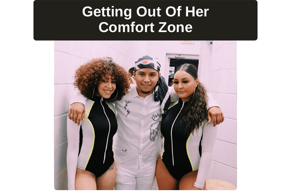 Getting out of her comfort zone, Mel learned a lot about how to genuinely connect to people and hone those skills.
