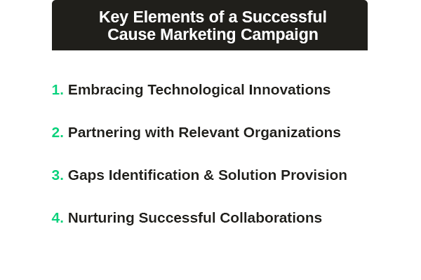 Key Elements of a Successful Cause Marketing Campaign