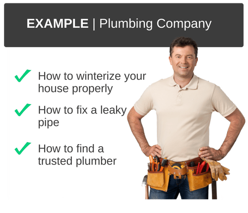 Search content example for plumbing company