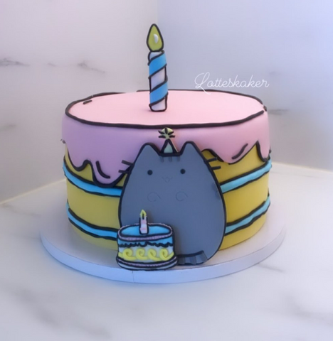 Kawaii themed cartoon cake
