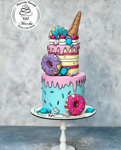 2D Cupcake Comic Cake • 2D comic cakes • Creme Maison Bakery Singapore