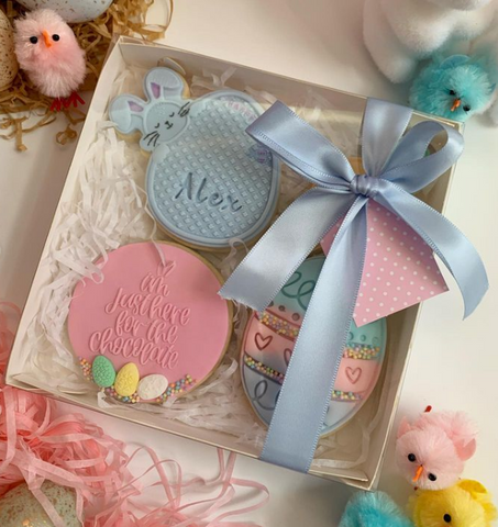 Colourful Easter Cookies In A Box