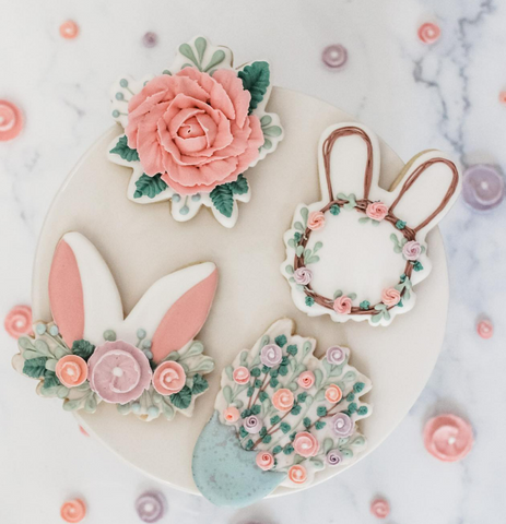 Floral Decorated Easter Cookies
