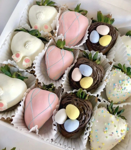 Easter Themed Chocolate Dipped Strawberries