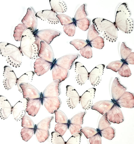 Wafer paper pink butterflies cakers paradise