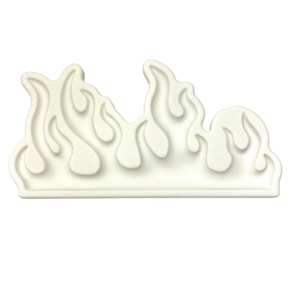 Fire flame shape fondant cutter. (Cake decorating supply).