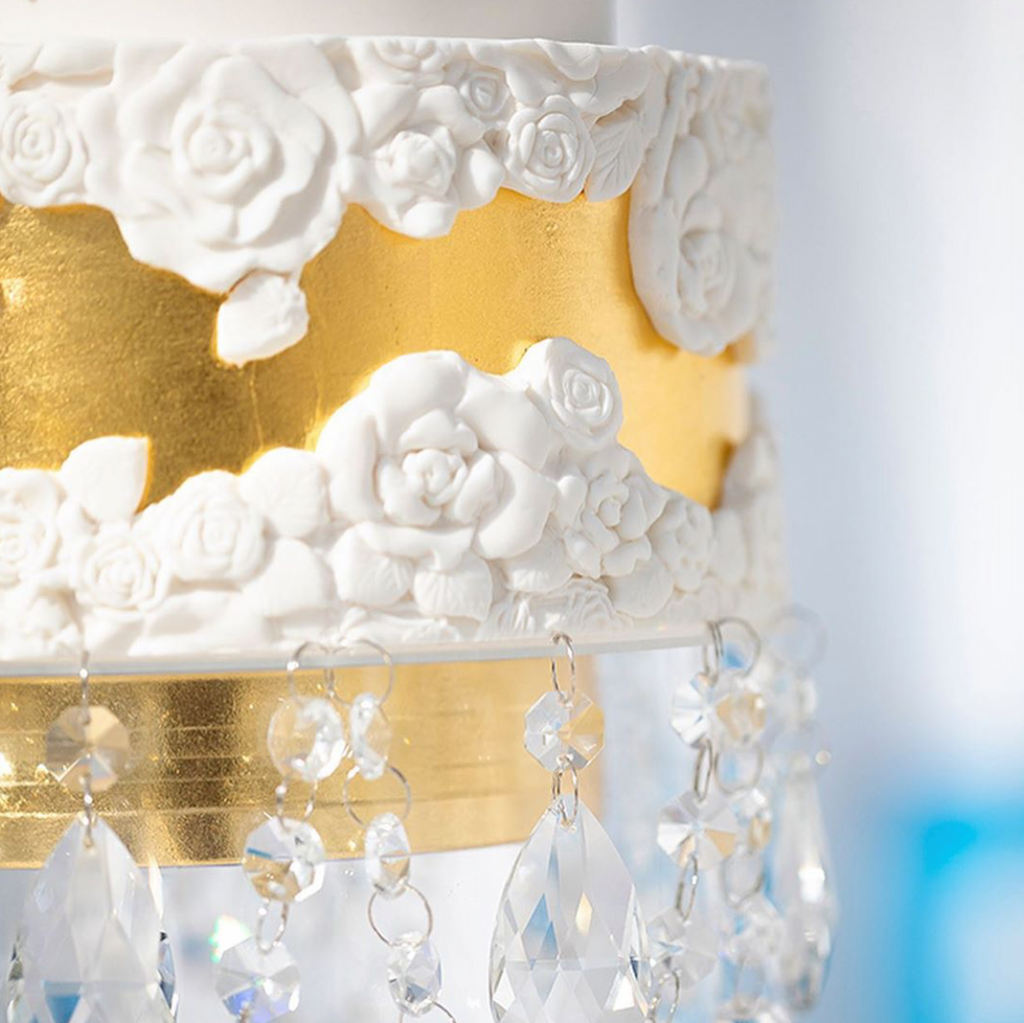 Fondant and Gold Leaf 3 Tier Cake Project