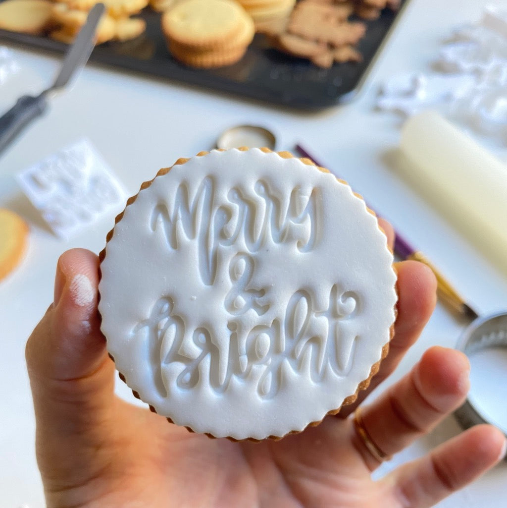 How to make fondant covered sugar cookies with fondant embosser