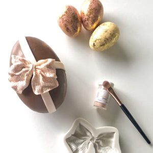 chocolate easter egg bow mould faye cahill sorbet lustre dust