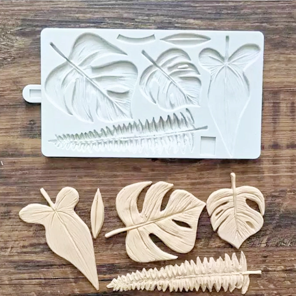 tropical leaves silicone mould cakers paradise